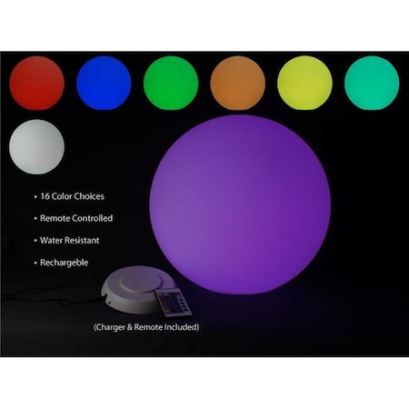 Fortune Products Fortune Products R-ORBPRO2-24RC 24 in. Rechargeable Rainbow Orb Pro2 Light R-ORBPRO2-24RC